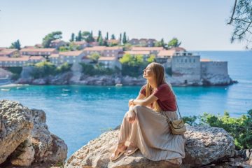 Woman enjoying cool summer destin