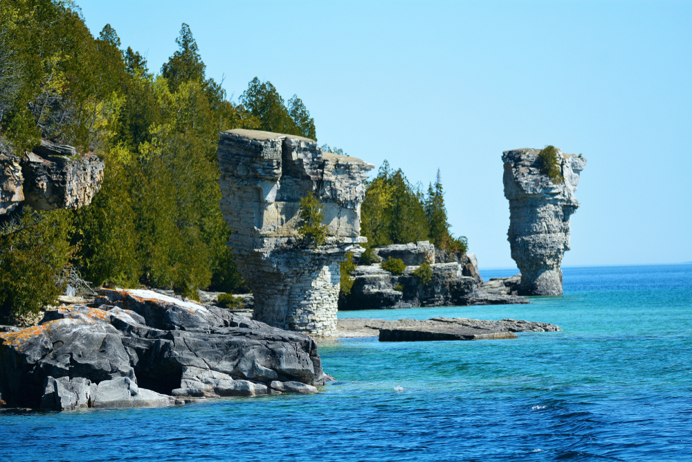 Insta-worthy Places in Canada like Flowerpot Island Ontario