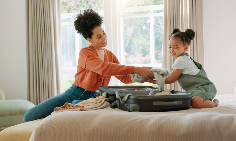 Planning Mom-Daughter Trip by packing together