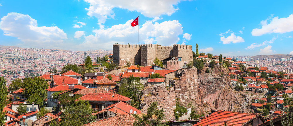 View of Ankara castle and general view of old town - Ankara, Ankara is capital city of Turkey