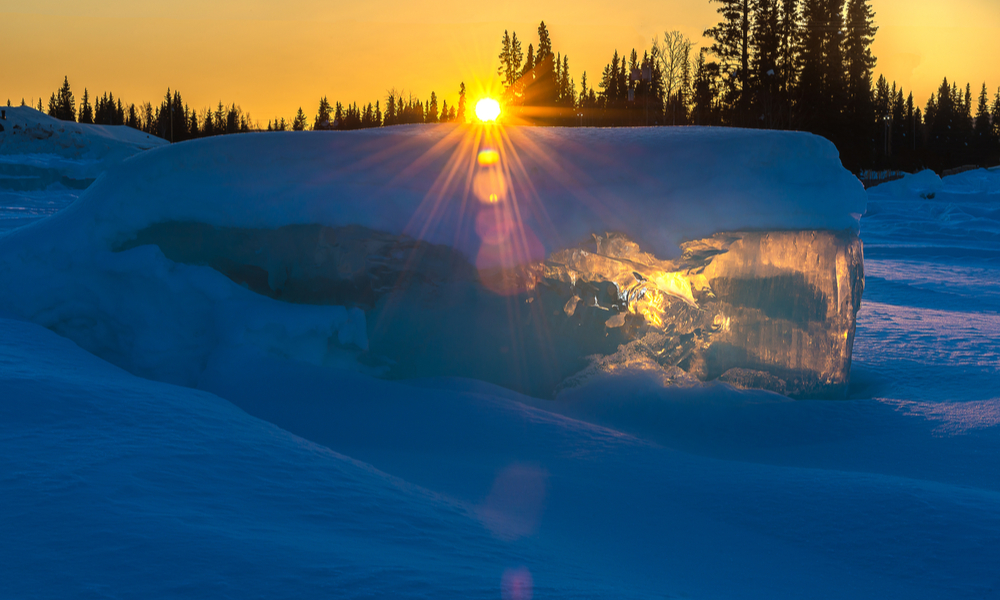 Sunset in Fairbanks, Alaska