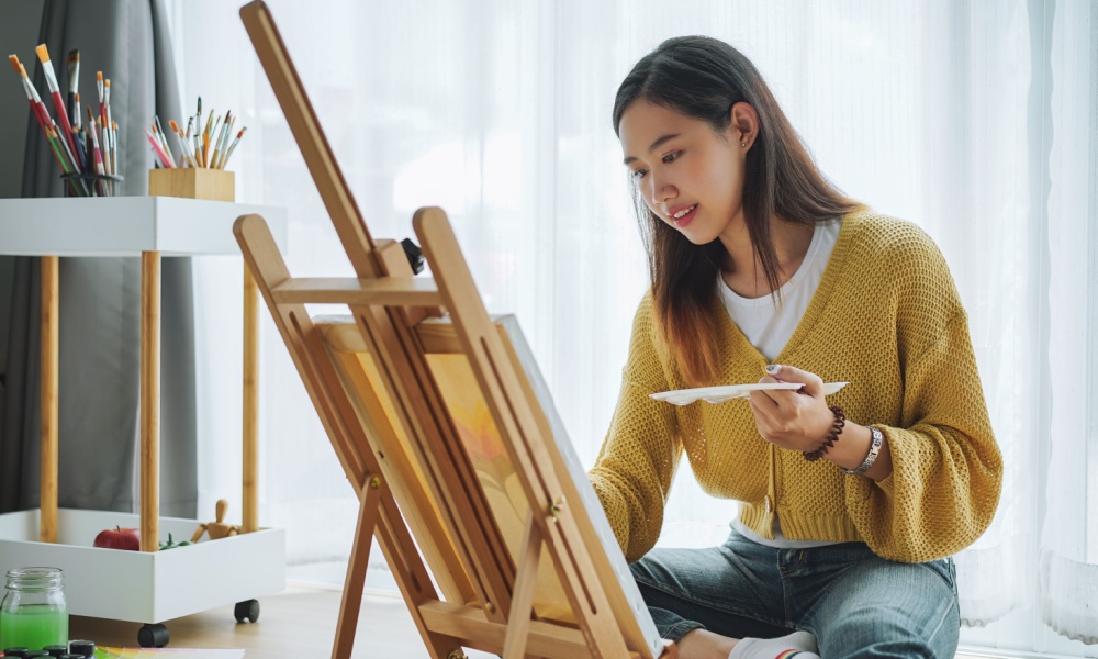 Woman painting