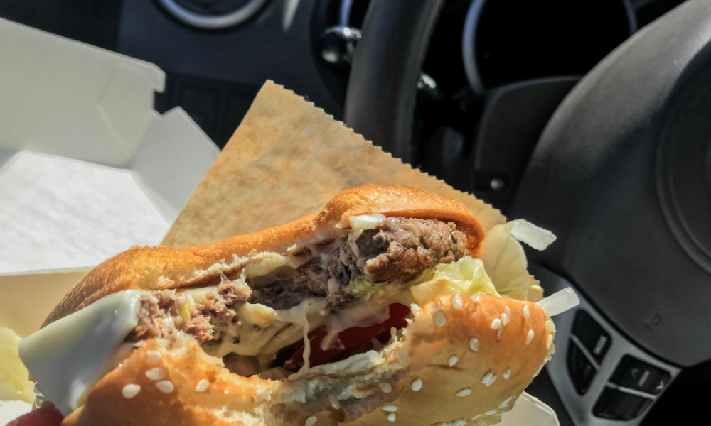 Drive thru burger