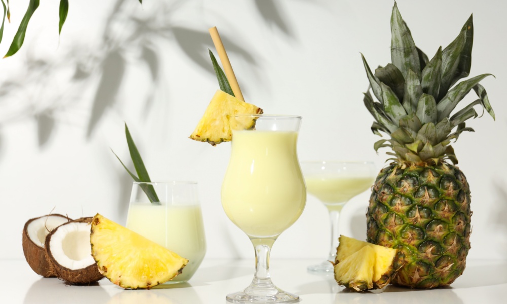 Pina colada with coconuts