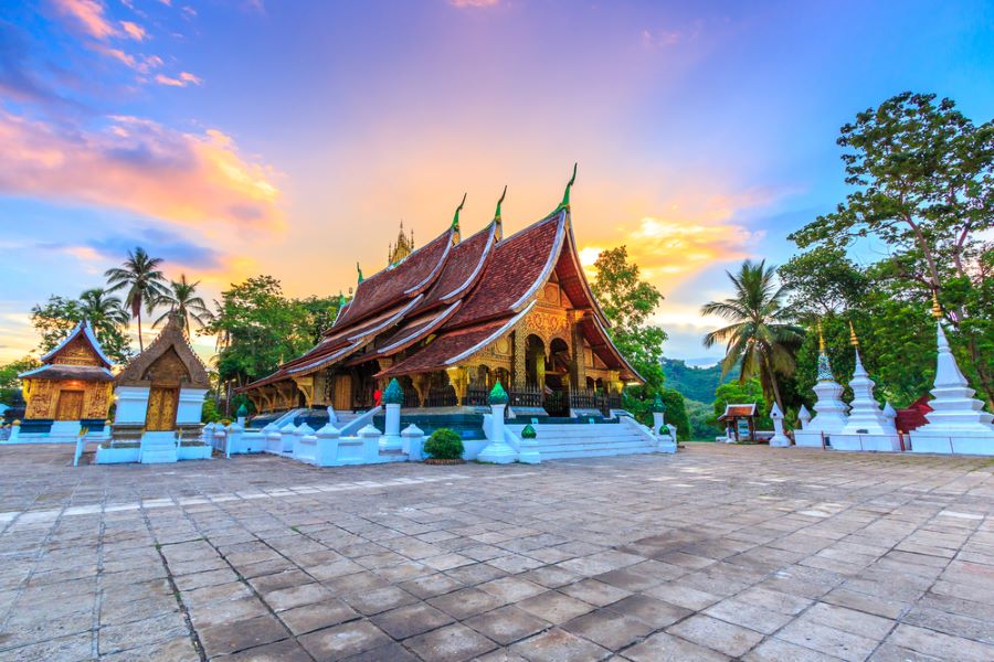 Wat Xieng Thong (Golden City Temple) in Luang Prabang, Laos. Xieng Thong temple is one of the most important of Lao monasteries.