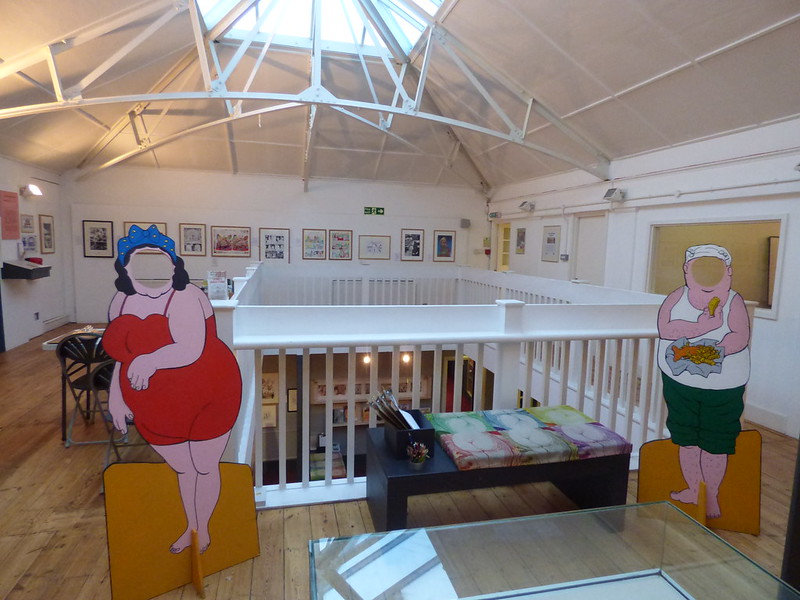 The Cartoon Museum - Little Russell Street, London - first floor gallery - seaside cardboard cutouts