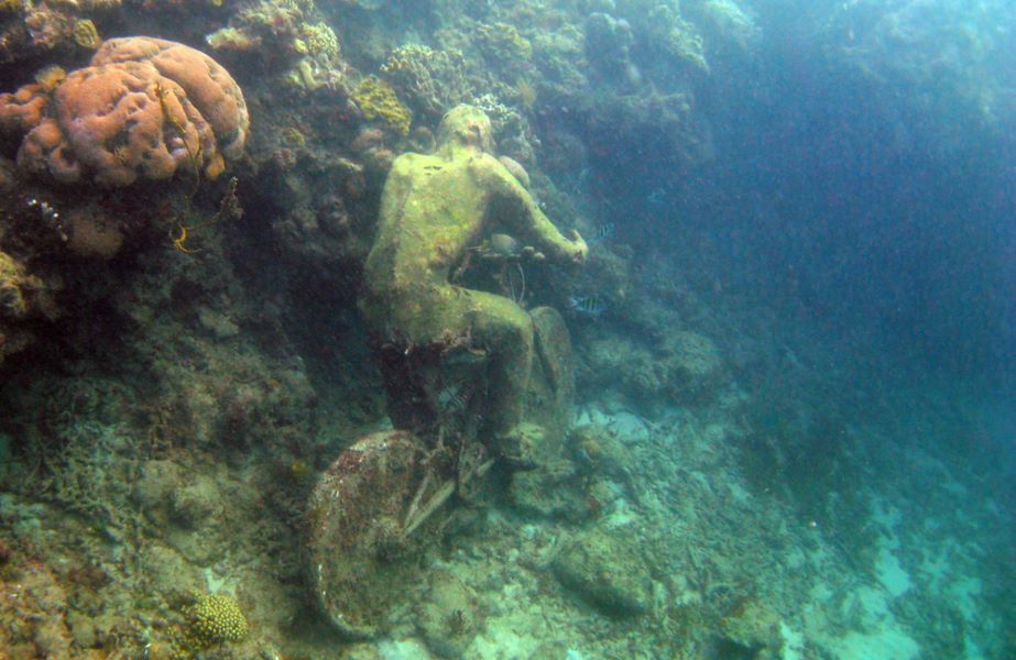 Cyclist, Underwater Sculpture Park, Grenada