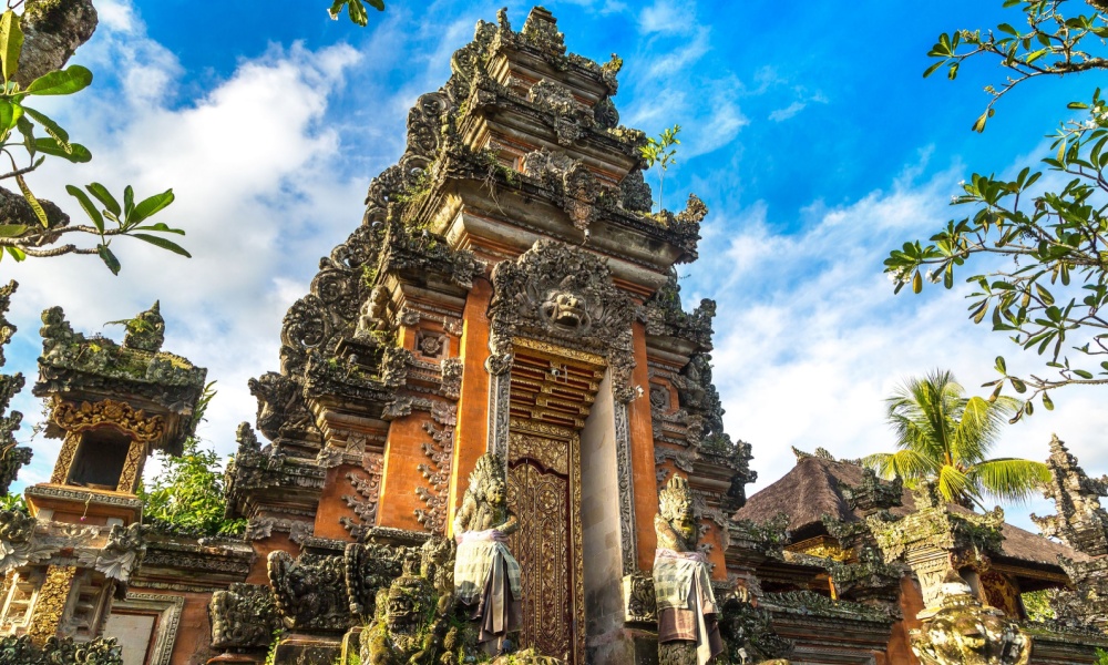 Saraswati temple in Ubud on Bali, Indonesia