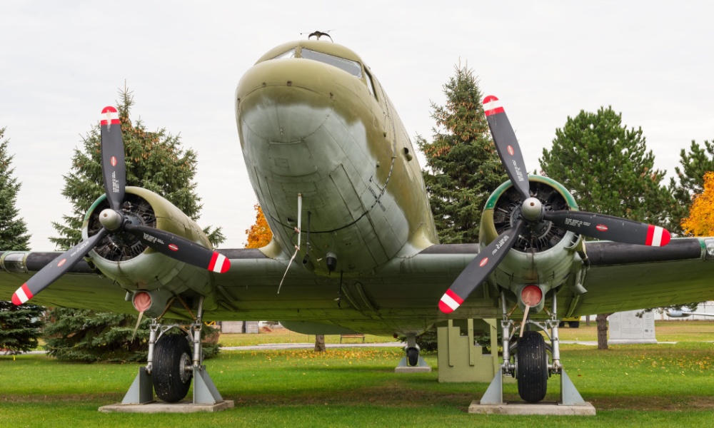 Dakota DC3 (C47) displayed at National Air Force Museum of Canada in Trenton, Ontario