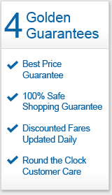 CheapOair's unique Golden Guarantees - save big on airfares